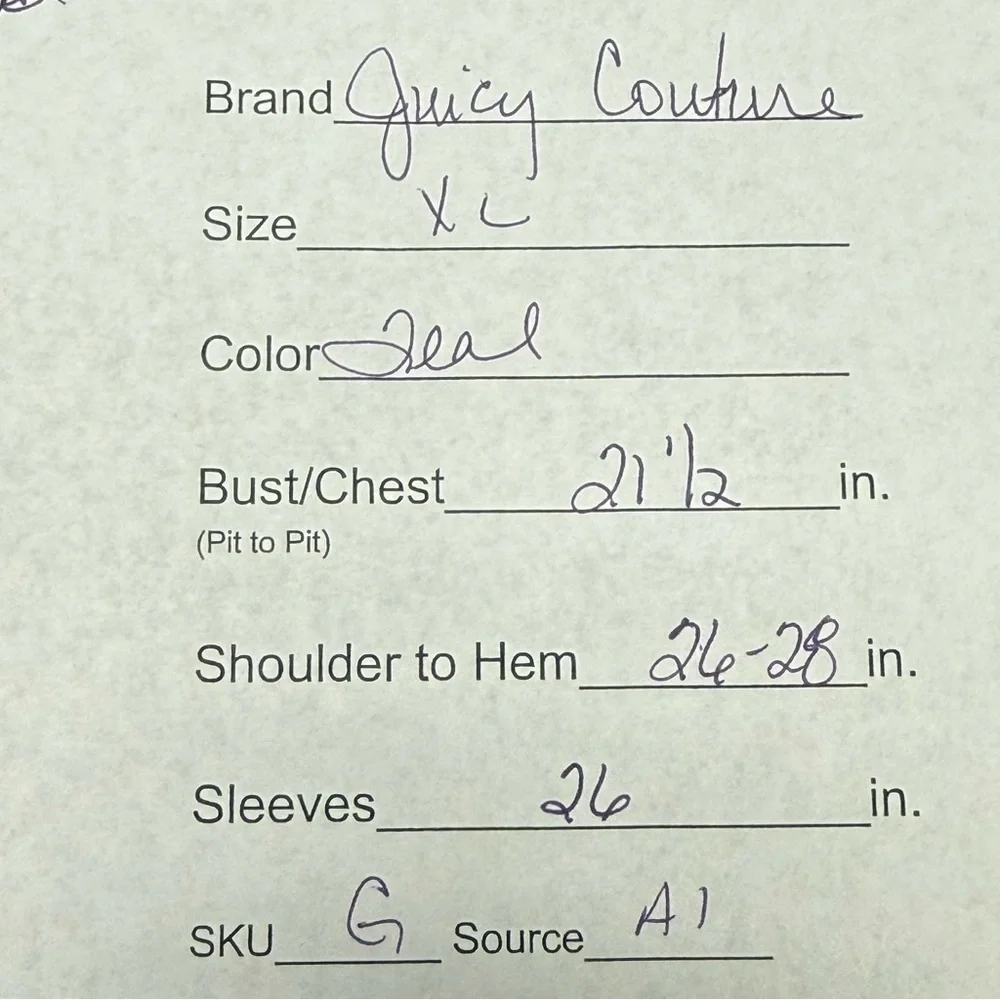 Juicy Couture Teal Sparkle Embellished Top XL Soft Knit Long Sleeve Casual Chic - Picture 9 of 9